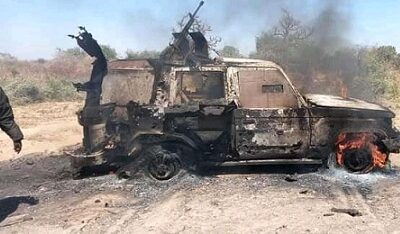 War Against Insurgency: Nigerian Army Neutralizes Terrorists In Marte, Destroy Gun Trucks
