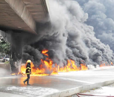 Tanker Fire: LSG Shuts Overhead Bridge Along Oshodi-Isolo Expressway