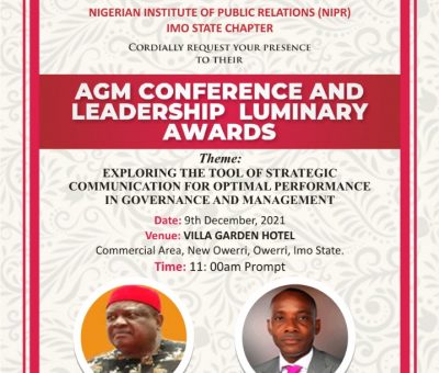NIPR Imo State Chapter Holds AGM/ Leadership Luminary Awards