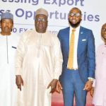 L–R: Gidado Abu Gidado, representative of Nigerian Export-Import (NEXIM) Bank; Yakubu Gambo, Head, Product and Market Development North-West Region, Nigeria Export Promotion Council (NEPC) - Kano Regional Office; Mannir Ringim, Regional Bank Head, North West 1, Fidelity Bank Plc; Isaiah Ndukwe, Divisional Head, Export and Agriculture, Fidelity Bank Plc; Dr Bamidele Ayemibo, Managing Director, 3T Impex Trade Academy (Consultant) and Zainab Potiskum, staff of NEXIM Bank at the Fidelity Bank Sensitization Programme on the CBN RT200 FX Programme in Kano