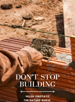 Don’t Stop Building – By The Nature Nurse