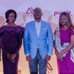 L-R: Chief Finance Officer, Wema Bank Plc, Mr. Tunde Mabawonku; Head, Training and Development, Wema Bank Plc, Oluwaferanmi Owolabi;; Managing Director/CEO, Wema Bank Plc, Mr. Ademola Adebise; Chief Human Resources Officer, Wema Bank, Mrs Lolade Ogungbenro; and the Executive Director, Lagos Directorate, Wema Bank Plc, Mr. Wole Ajimisinmi; at the Launch of the Weme Purple Academy Leadership school in Lagos