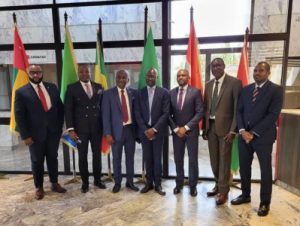 L - R: Head, SME Business, Wema Bank Plc, Arthur Nkemeh;  Bus. Development Manager, Lawanson Branch, Wema Bank, Oluwatosin Oduwole; ED, Lagos Directorate, Wema Bank , Oluwole Ajimisinmi; Vice president, Finance and Corporate Services, Ecowas Bank for Investment and Devot, Dr. Mabouba Diagne;,  Head, Global Trade and Correspondent Banking, Wema Bank,Adeola Ajai;, Head,Treasury Division, (EBID),  Dr. Andrews Amankwah; and Accountant Abacha Babagana Isa, Accountant (EBID)during Wema Bank's visit to Ecowas Bank for Investment and Development (EBID), Lome, Togo to explore sub regional partnership and investment opportunities.