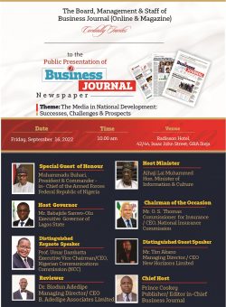 Business Journal Unveils Official Invite For Public Presentation Event