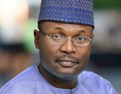 INEC Chairmo Professor Mahmood Yakubu ..