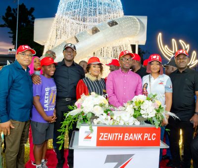Yuletide Season: Spectacle As Zenith Bank Lights Up Ajose Adeogun Street