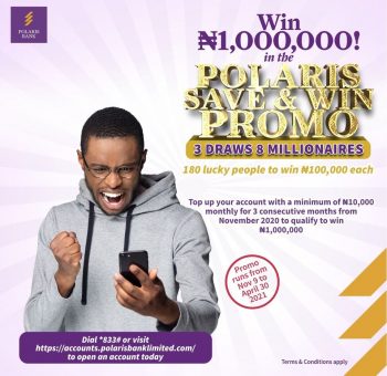Polaris Save & Win Promo: More Winners To Emerge, 2nd Draw Holds December 8