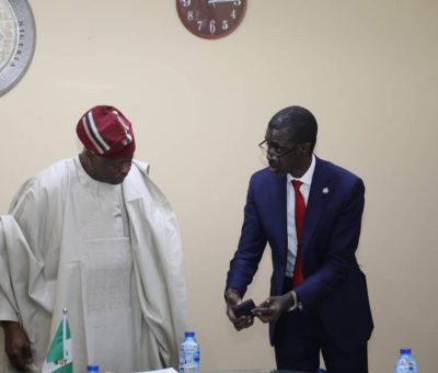Photo News: MD/CE, Nigeria Deposit Insurance Corporation, Briefs  Minister of Finance / Coordinating Minister of the Economy, Wale Edun, in Abuja.