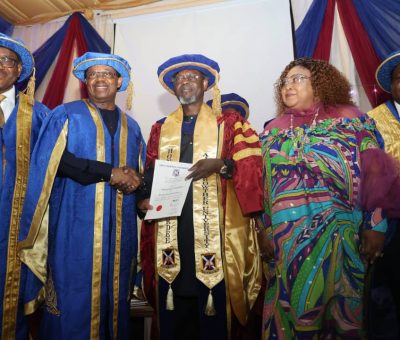 Photo News: Afolabi Bags Honorary Doctorate Degree at Ajayi Crowther University, Oyo State