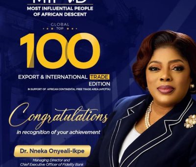 Global Recognition: MIPAD Honors Onyeali-Ikpe as Top 100 Trade Champion of African Descent Worldwide