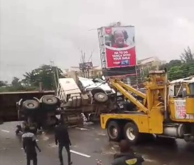 LASTMA Responds Swiftly to Gas Tanker Accident, Rescues Driver in Lagos