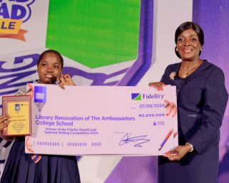 Fidelity Bank’s ‘Read2Lead’ Writing Competition: Ota Student, Iremide Ogunyemi, Wins Star Prize
