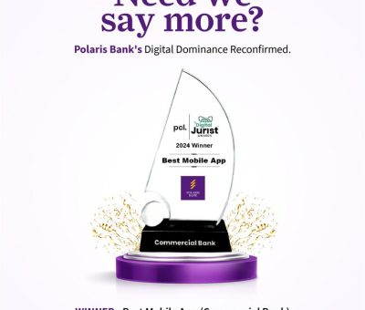 Polaris Bank Wins Prestigious “Best Mobile App” Prize at Digital Jurist Awards 2024