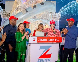 Zenith Bank Illuminates Lagos with Festive Lights on Ajose Adeogun Street