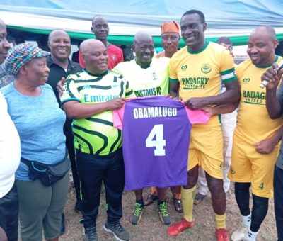 SEME Customs Celebrates Comptroller Oramalugo with Friendly Football Match