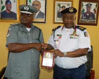 Customs Area Controller Pays Courtesy Visit to NSCDC Headquarters in Ibadan
