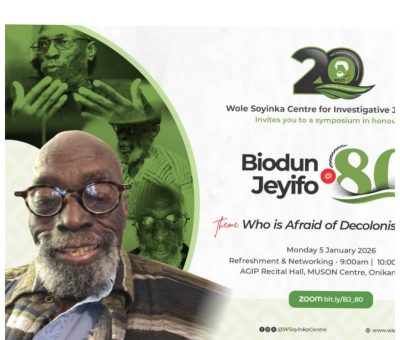 WSCIJ to Honour Scholar Biodun Jeyifo with Public Symposium at 80
