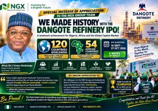 Dangote Refinery IPO Closes, Attracts Investors from 120 Countries – NGX Chairman